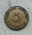 Banke deutscher lander 5 pfenning 1949 f
