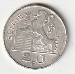 BELGIA 20 F 1951 AG UNC