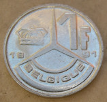 BELGIUM 1 FRANC 1991