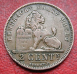 BELGIUM 2 CENTIMES 1905