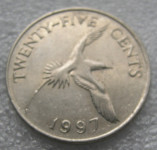 BERMUDA 25 CENTS 1997