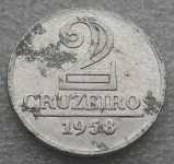 BRAZIL 2 CRUZEIROS 1958