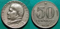 Brazil 50 centavos, 1950 Eurico Dutra ***/