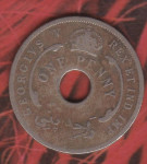 British West Africa One penny 1920 (Ko 1220 ) RRR