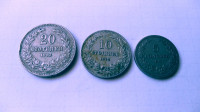 Bulgaria 5, 10 & 20 stotinki, 1912-1913 godina