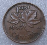 CANADA 1 CENT 1945