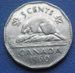 CANADA 5 CENTS 1960