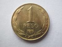 Chile 1 peso 1989.(1981.-1992.) Bernardo O'Higgins-small issue KM#216