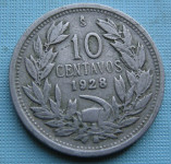 CHILE 10 CENTAVOS 1928