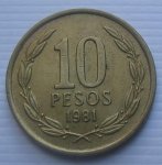 CHILE 10 PESOS 1981