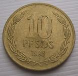 CHILE 10 PESOS 1996