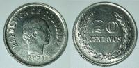 Colombia 20 centavos, 1971 No gap in legend on obverse ****/