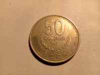 costa rica 50 colones  2002 god.