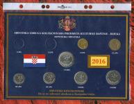 CROATIA HRVATSKA KROATIEN COIN SET 5 10 20 50 LIPA 1 2 5 KUNA 2016 .g.