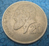 CYPRUS 20 CENTS 1993