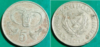 Cyprus 5 cents, 1983 /