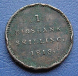 DENMARK 1 RIGSBANKSKILLING 1813