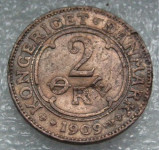 DENMARK 2 ORE 1909