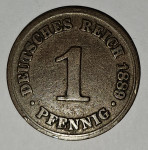 DEUTSCHES REICH- 1 PFENNIG 1889. A