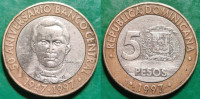 Dominican Republic 5 pesos, 1997 50th Anniversary - Central Bank ***/
