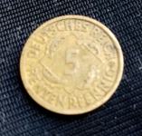 Deutsches reich 5 rentenpfennig 1924 A