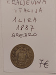1 lira 1887
