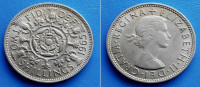 ENGLESKA GREAT BRITAIN 2 SHILLINGS 1965 KM:906 FLORA i ELIZABETH II