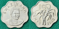 Eswatini (Swaziland) 10 cents, 2002 rijetko UNC ***/