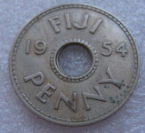 FIJI 1 PENNY 1954