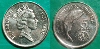 Fiji 5 cents, 1995 50th Anniversary of the FAO UNC ***/+