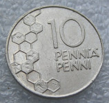 FINLAND 10 PENNIA 1990