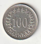 FINSKA 100 MARKKAA 1956 AG UNC