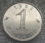 FRANCE 1 CENTIME 1962
