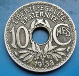 FRANCE 10 CENTIMES 1933
