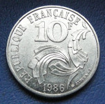 FRANCE 10 FRANCS 1986