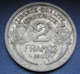 FRANCE 2 FRANCS 1941