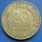 FRANCE 20 CENTIMES 1963