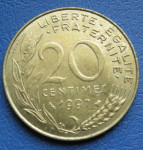 FRANCE 20 CENTIMES 1997