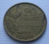 FRANCE 20 FRANCS 1951