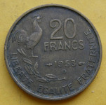 FRANCE 20 FRANCS 1953B