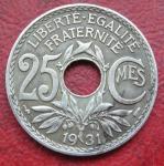 FRANCE 25 CENTIMES 1931