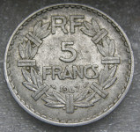 FRANCE 5 FRANCS 1947