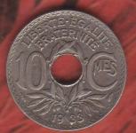Francuska 10 centimos 1933 ( KO916 )