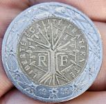 Francuska kovanica 2 eur,rijetka,1999.g.,drvo života,stanje 9.9/10! PU