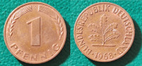 Germany 1 pfennig, 1968 "G" - Karlsruhe / 0,30 EURO !!!