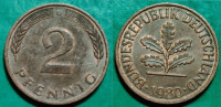 Germany 2 pfennig, 1980 "D" - Munich /
