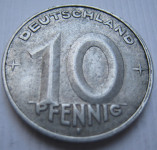GERMANY-DEMOCRATIC REPUBLIC 10 PFENNIG 1952E