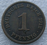 GERMANY - EMPIRE 1 PFENNIG 1912A