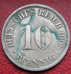 GERMANY - EMPIRE 10 PFENNIG 1908F