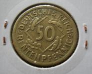 GERMANY, WEIMAR REPUBLIC 50 RENTENPFENNIG 1924A